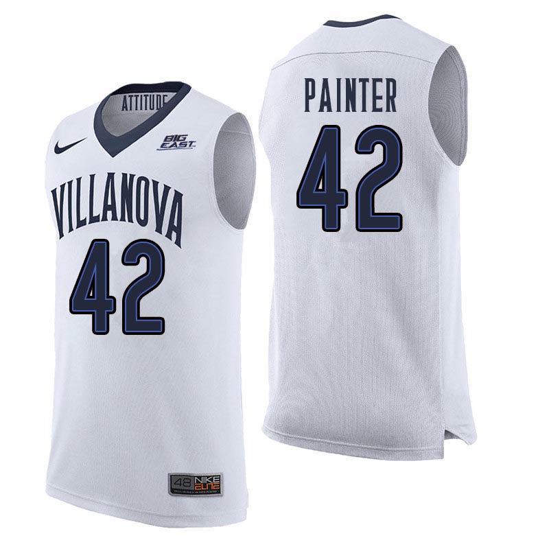 Men Villanova Wildcats #42 Dylan Painter College Basketball Jerseys Sale-White